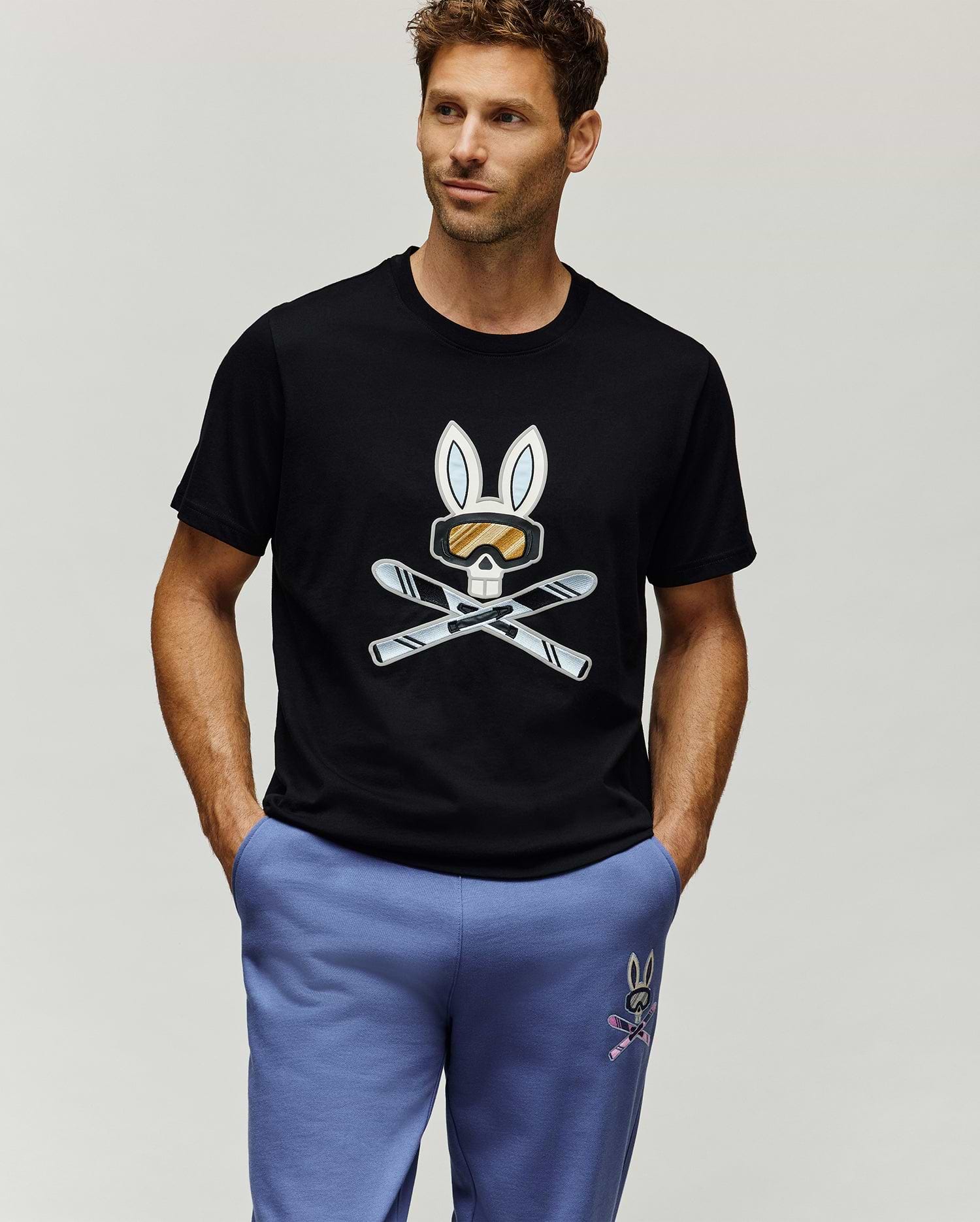 T-SHIRT À MOTIF INDIGO SKI BUNNY