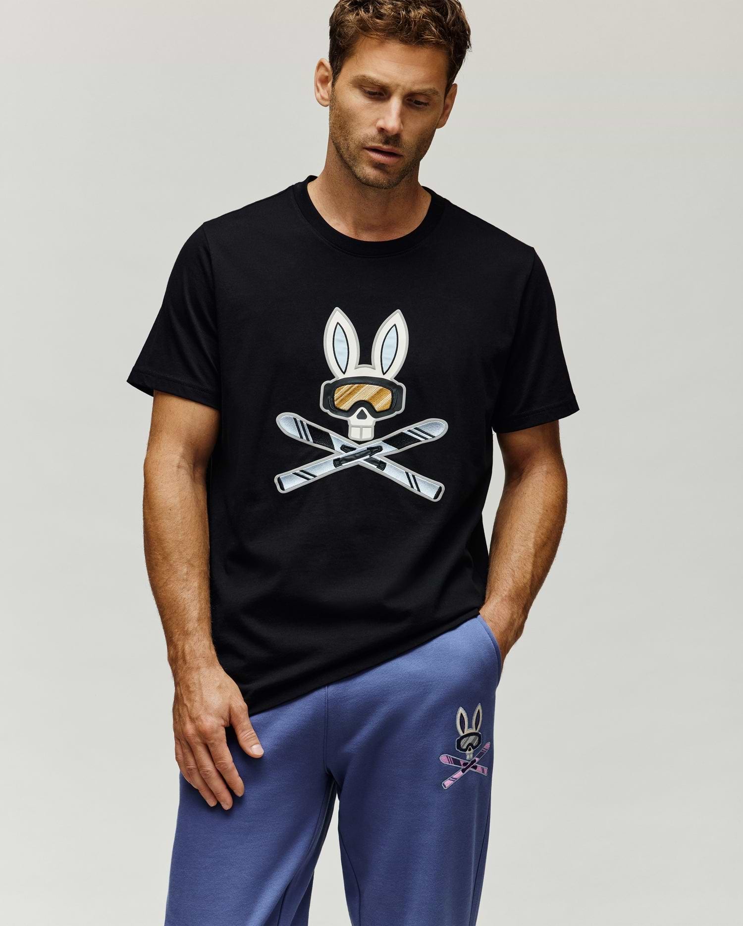 T-SHIRT À MOTIF INDIGO SKI BUNNY
