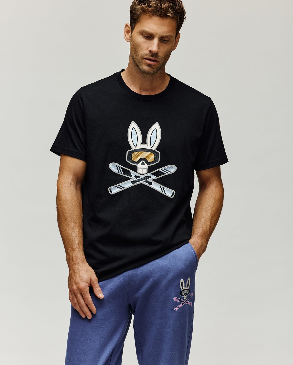 T-SHIRT À MOTIF INDIGO SKI BUNNY