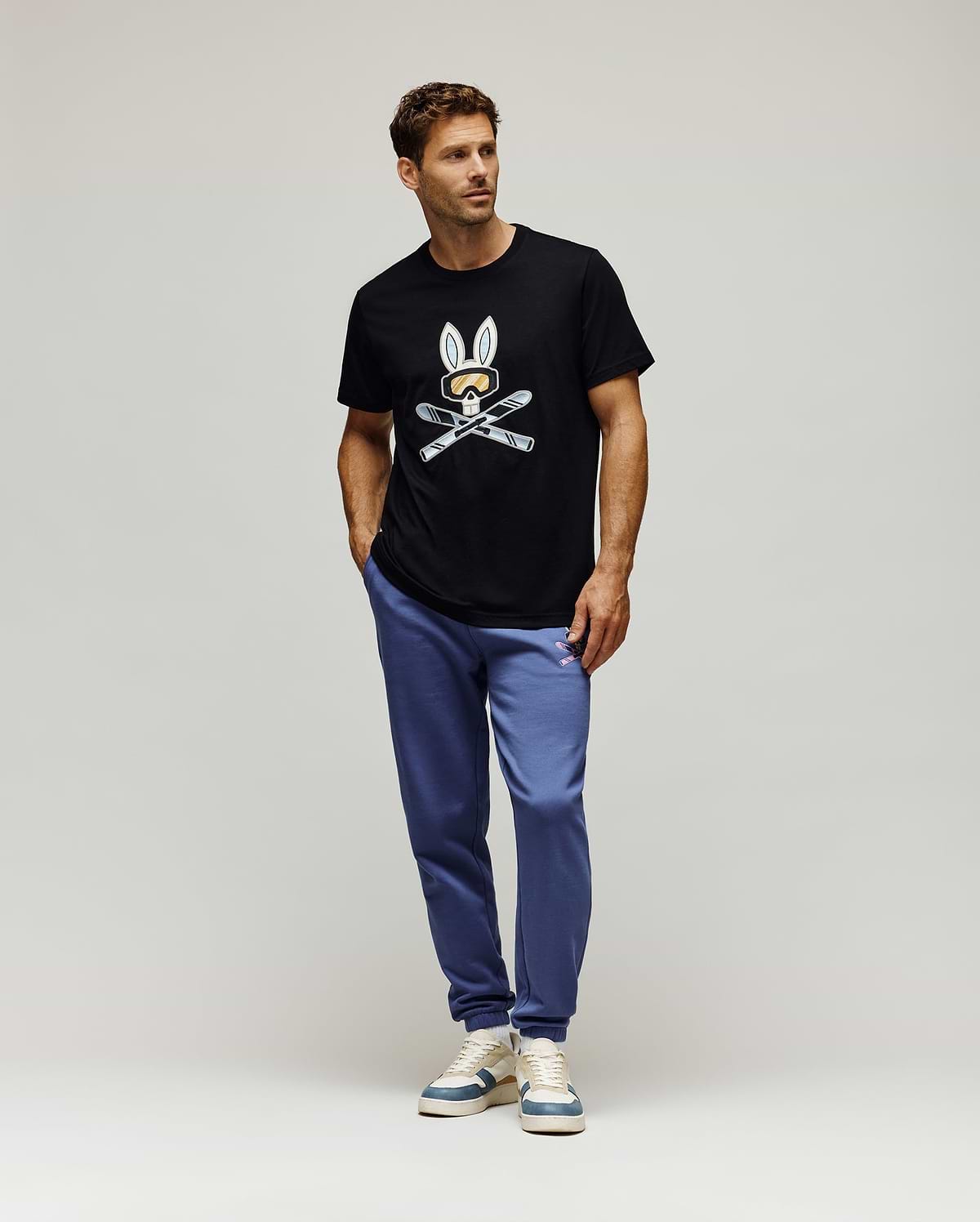 T-SHIRT À MOTIF INDIGO SKI BUNNY