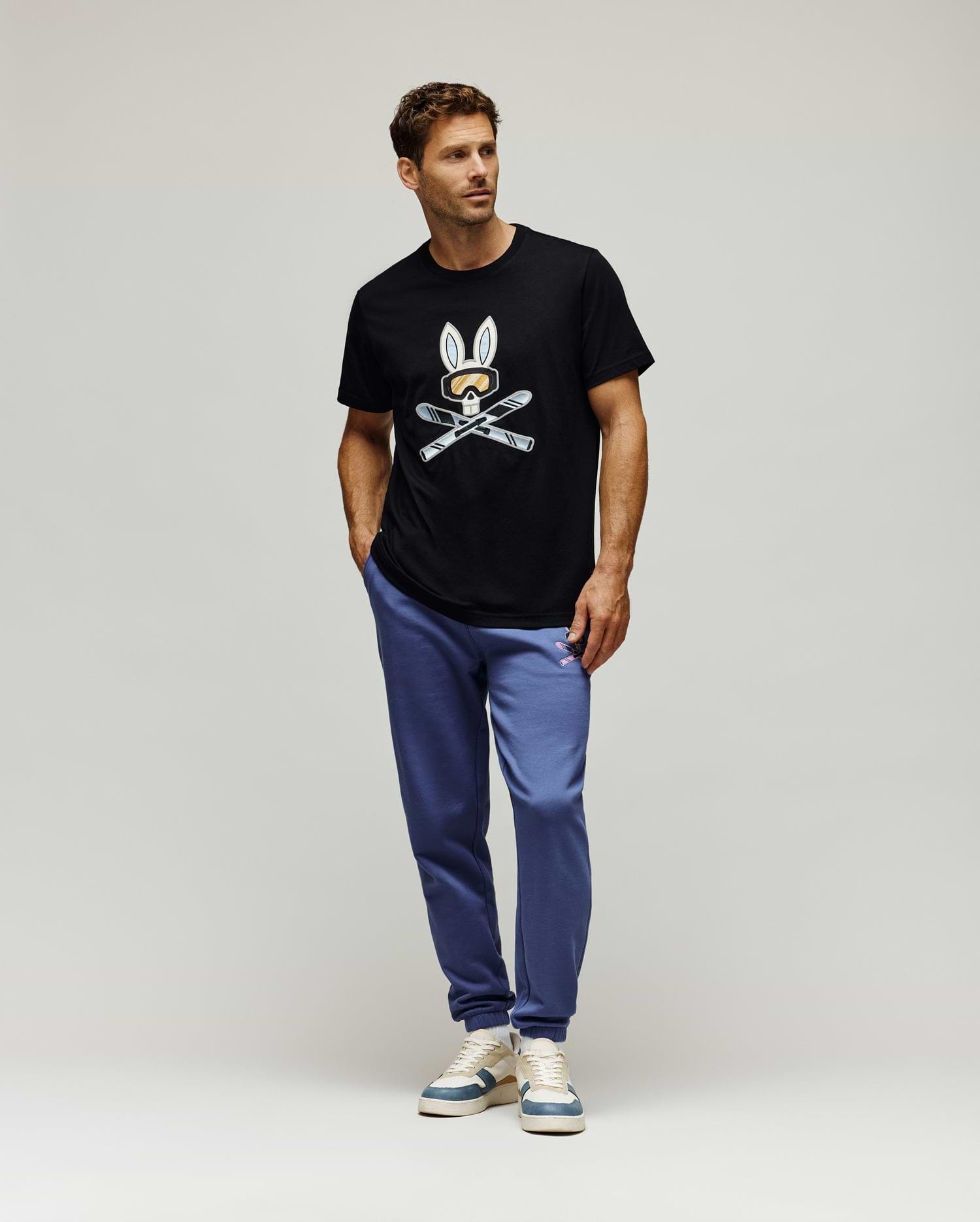 T-SHIRT À MOTIF INDIGO SKI BUNNY