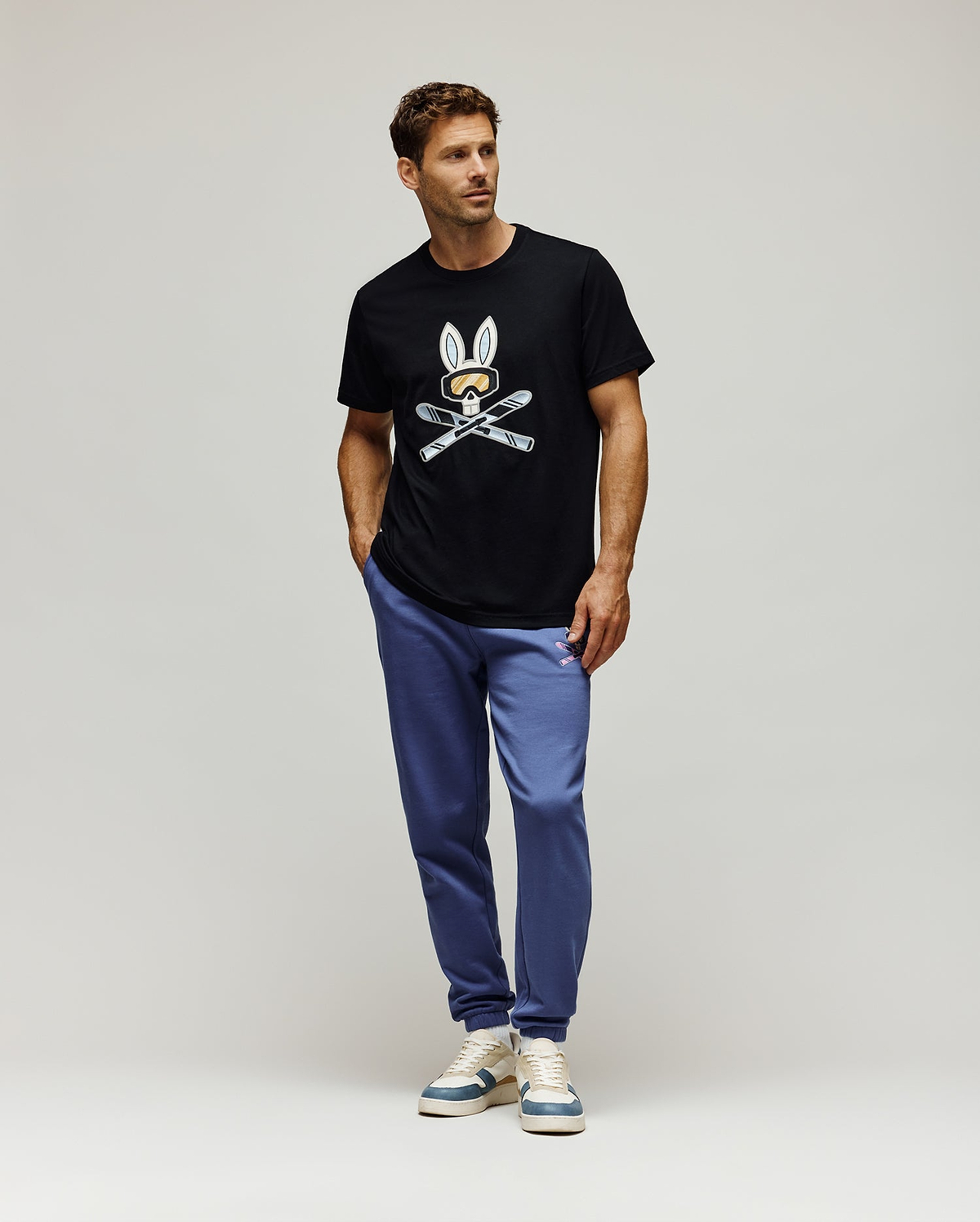 T-SHIRT À MOTIF INDIGO SKI BUNNY