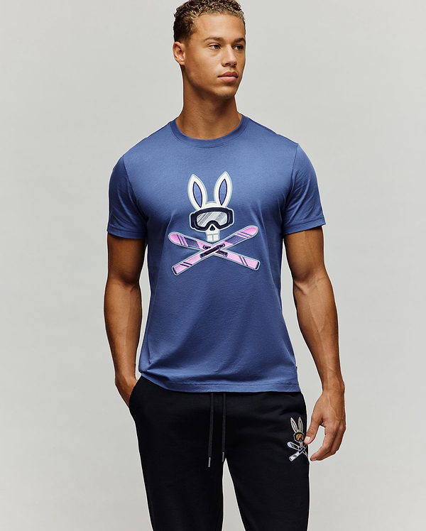 MENS INDIGO BUNNY GRAPHIC TEE view 2
