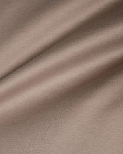 Men's Oscar Oversized Tee in premium, soft taupe jersey knit fabric, featuring a smooth texture with subtle horizontal ribbing and a relaxed drape, ideal for refined streetwear. (6)