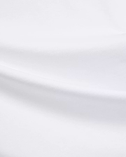 Mens Isaac Relaxed Fit Tee in crisp white, showcasing its smooth, high-quality jersey fabric texture. A versatile premium streetwear essential designed for ultimate comfort.