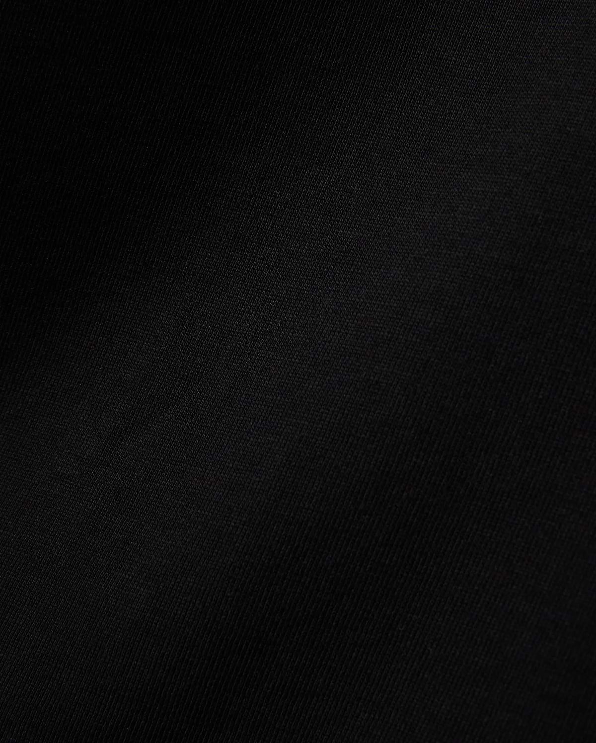 Premium black Mens Landon Wordmark Tee, crafted from soft jersey fabric with a subtle diagonal knit texture, showcasing the signature Psycho Bunny wordmark. (6)
