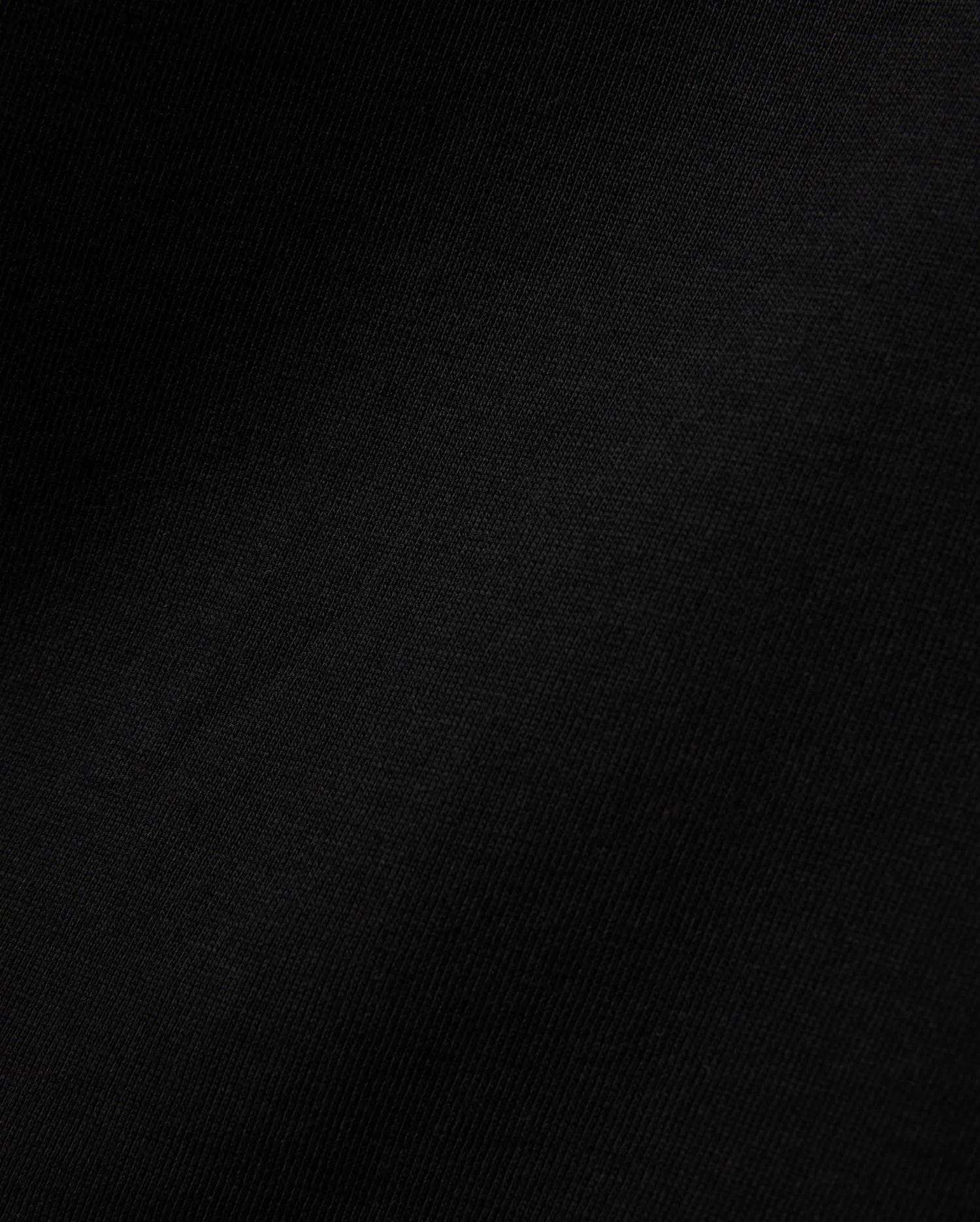 Premium black Mens Landon Wordmark Tee, crafted from soft jersey fabric with a subtle diagonal knit texture, showcasing the signature Psycho Bunny wordmark. (6)