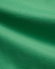 Mens Duncan Relaxed Fit Tee in vibrant emerald green, featuring a soft, premium jersey knit fabric with subtle vertical ribbing, emphasizing its comfortable, relaxed fit.
