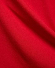 Mens Royce Graphic Tee in a rich, vibrant red hue, crafted from premium, soft jersey knit fabric with a subtle texture and elegant, flowing drapes, embodying refined streetwear style.