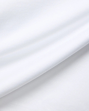 White MENS JAYDON RELAXED FIT TEE, a premium Psycho Bunny garment crafted from soft, breathable jersey fabric, showcasing subtle texture and gentle folds for ultimate comfort.