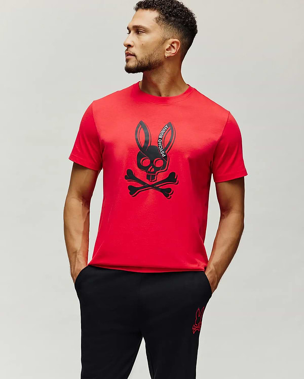 MENS SERGE EMBROIDERED BUNNY GRAPHIC TEE view 2