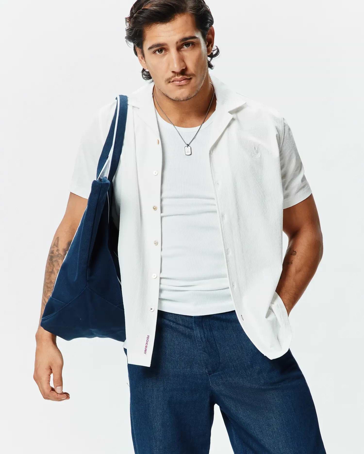 CHEMISE JAYME EN CRÉPON AVEC COL CABANA
