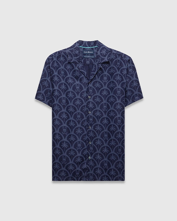 MENS BRAD ALL OVER PRINT LINEN BLEND SHIRT view 1
