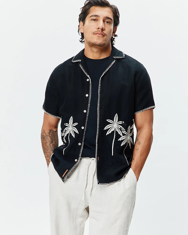 MENS BRAD LINEN SHIRT view 1