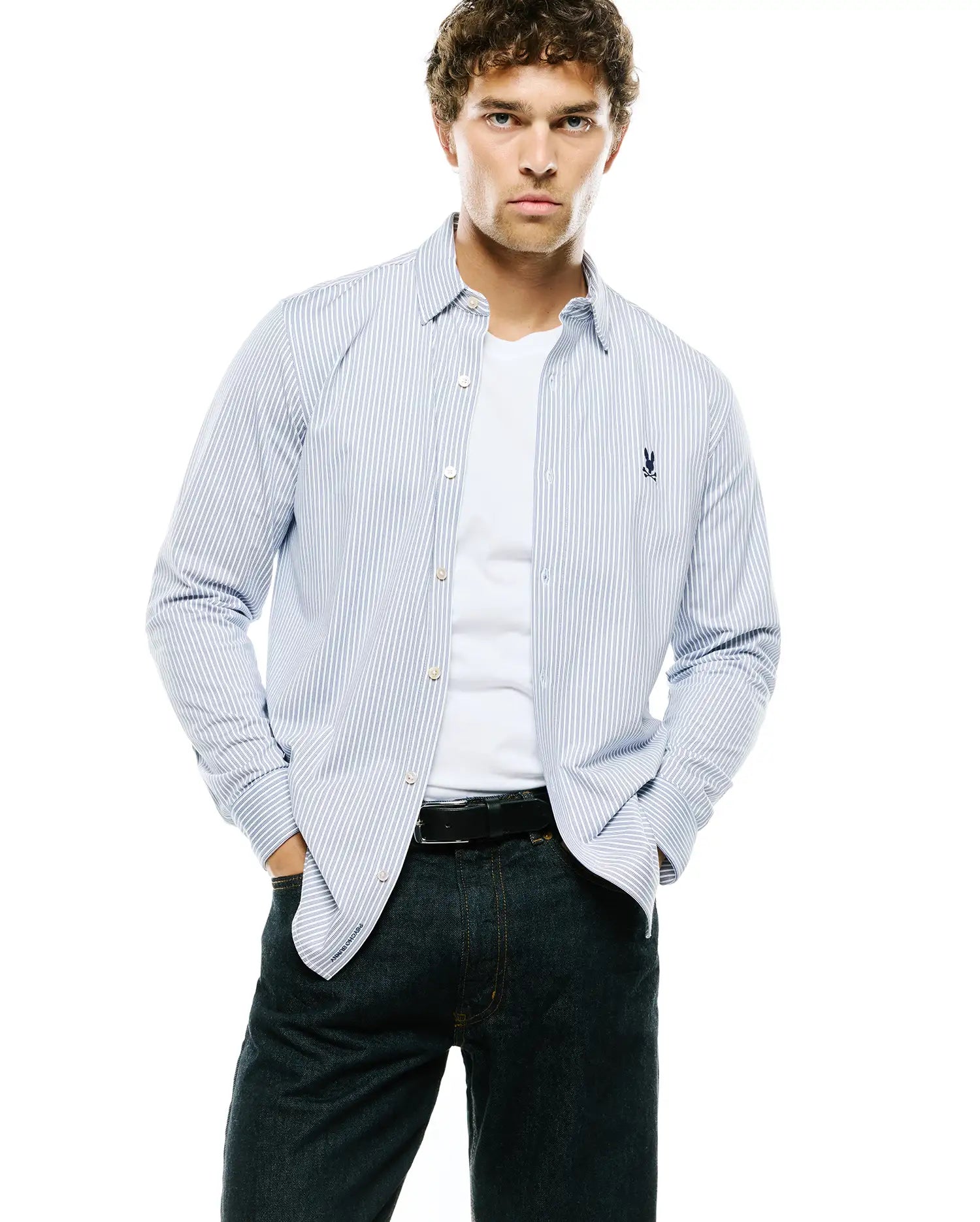 MEN'S JIM PIMA STRIPE KNIT SHIRT - MT0300267