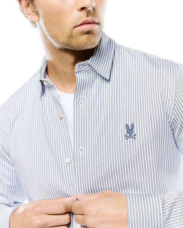 MEN'S JIM PIMA STRIPE KNIT SHIRT view 2