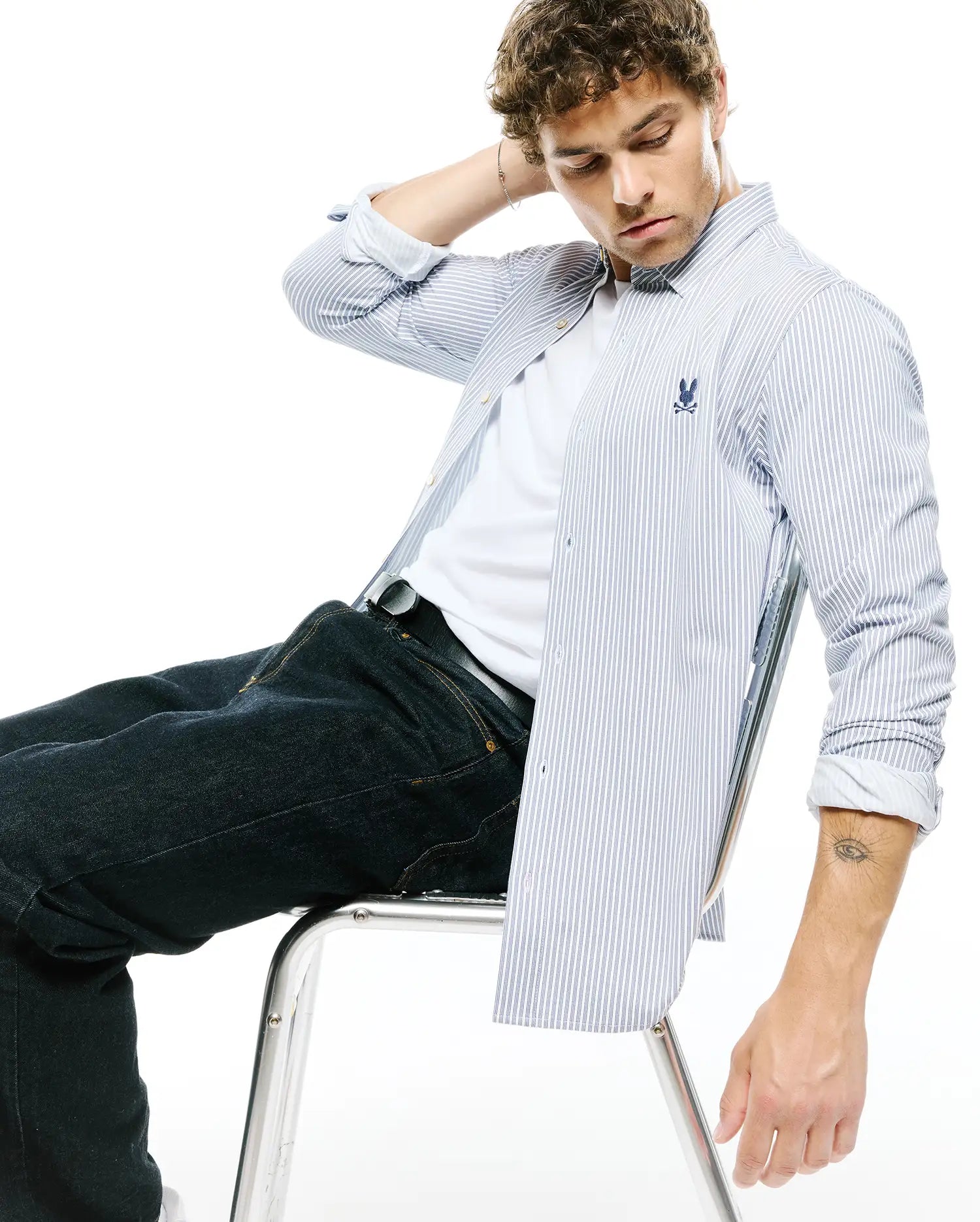 MEN'S JIM PIMA STRIPE KNIT SHIRT - MT0300267