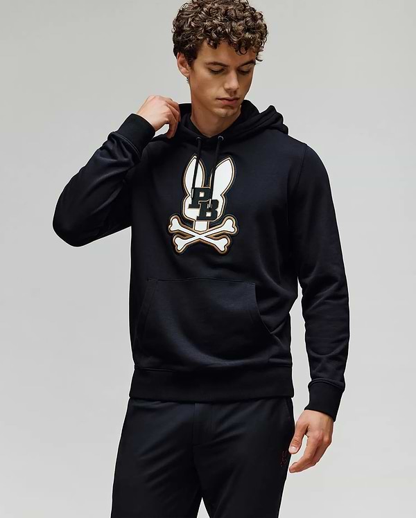 MENS WADE CORD PATCH HOODIE view 2