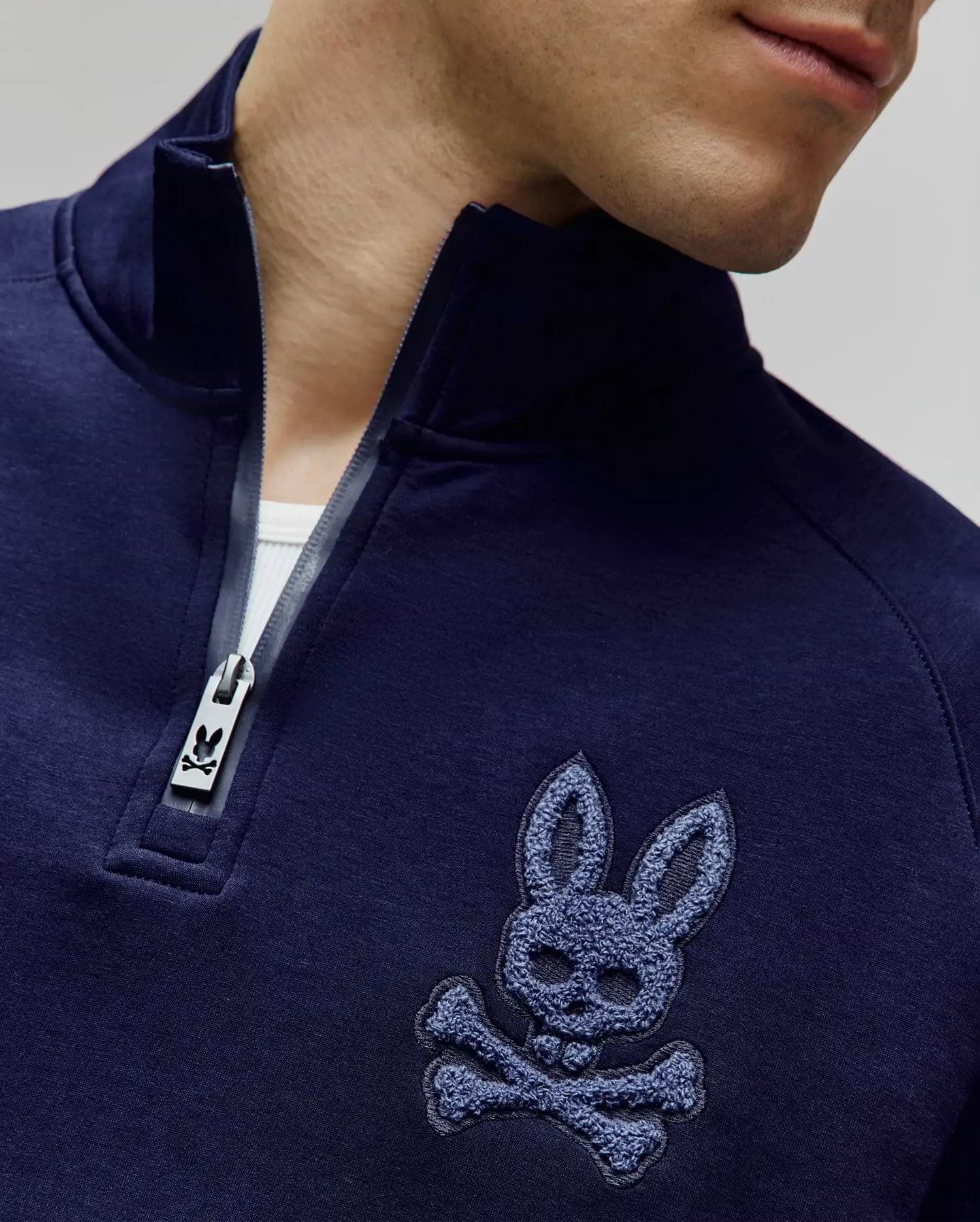 CHANDAIL TATE BRODÉ CHENILLE 1/4 ZIPPÉ