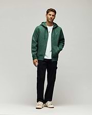 MENS KENDRICK DOUBLE KNIT JACQUARD ZIP TEXTURED HOODIE - MT0500149