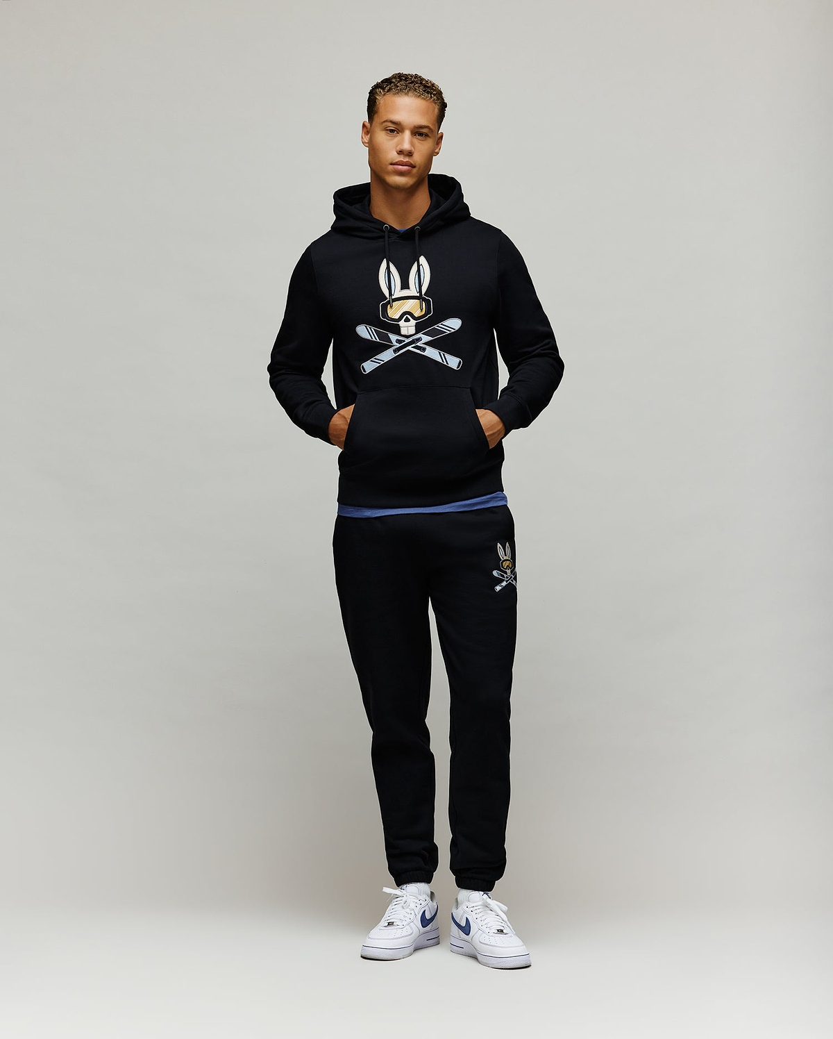 MENS INDIGO SKI BUNNY HOODIE - MT0500150