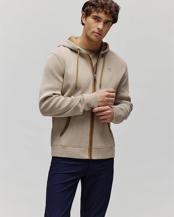MENS MAXTON WAFFLE FULL ZIP HOODIE view 1