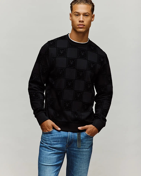 MENS GIO ALL OVER FLOCK CREW view 1