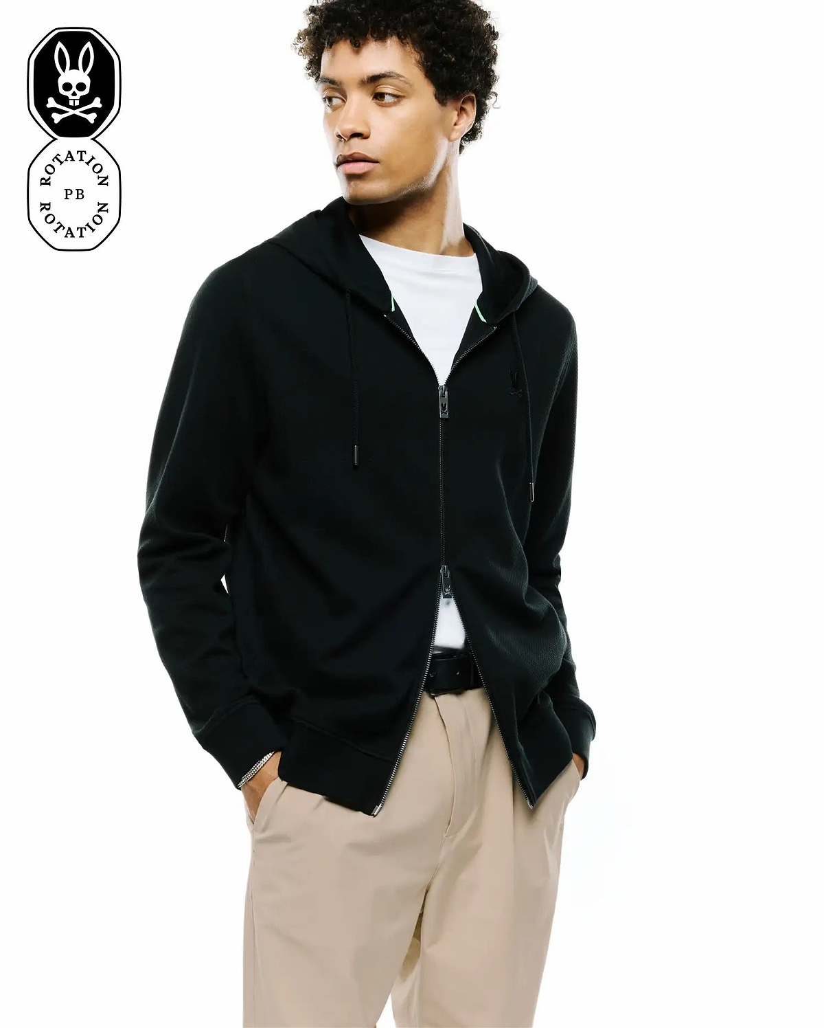 MENS MARC TEXTURED FULL ZIP HOODIE - MT0500199
