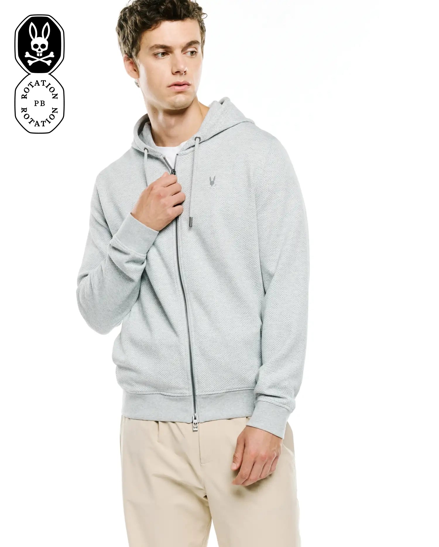 MENS MARC TEXTURED FULL ZIP HOODIE - MT0500199