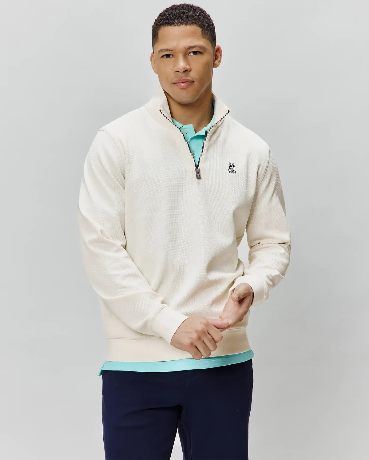CHANDAIL ZIPPÉ EN TRICOT GAUFRÉ MAXTON HOMMES