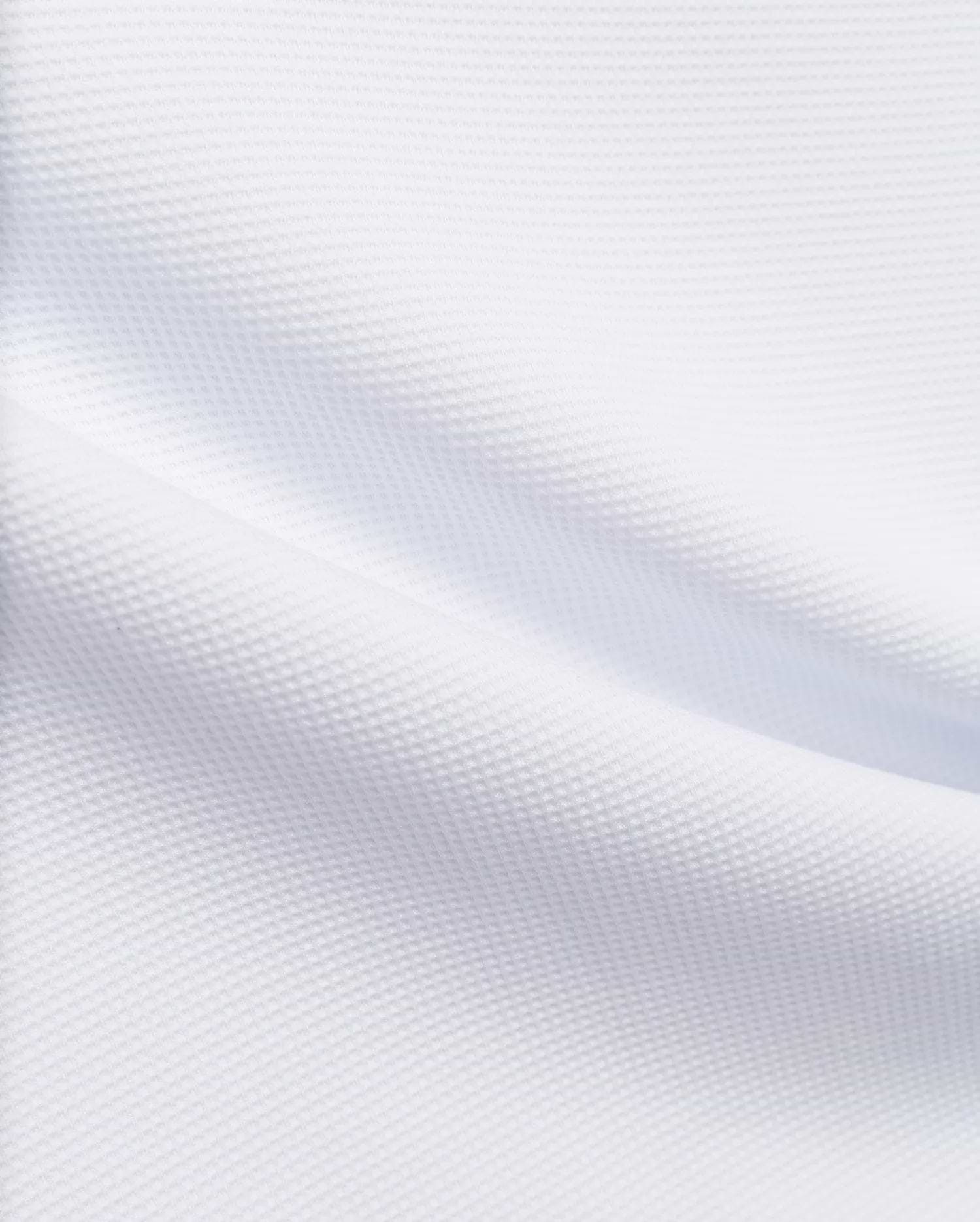Mens Tomas Waffle 1/4 Zip in crisp white, featuring a distinct, textured waffle knit fabric for premium comfort and refined streetwear style.