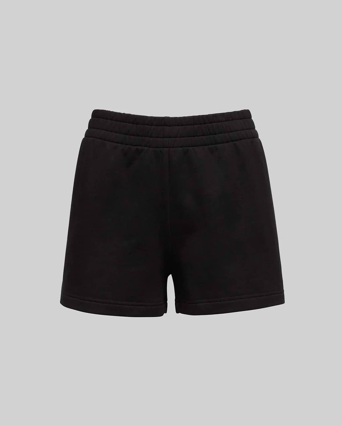 Womens Olivia Fleece Short by Psycho Bunny, a premium black relaxed fit fleece short featuring a comfortable elasticated waistband and soft texture, embodying bold streetwear style.