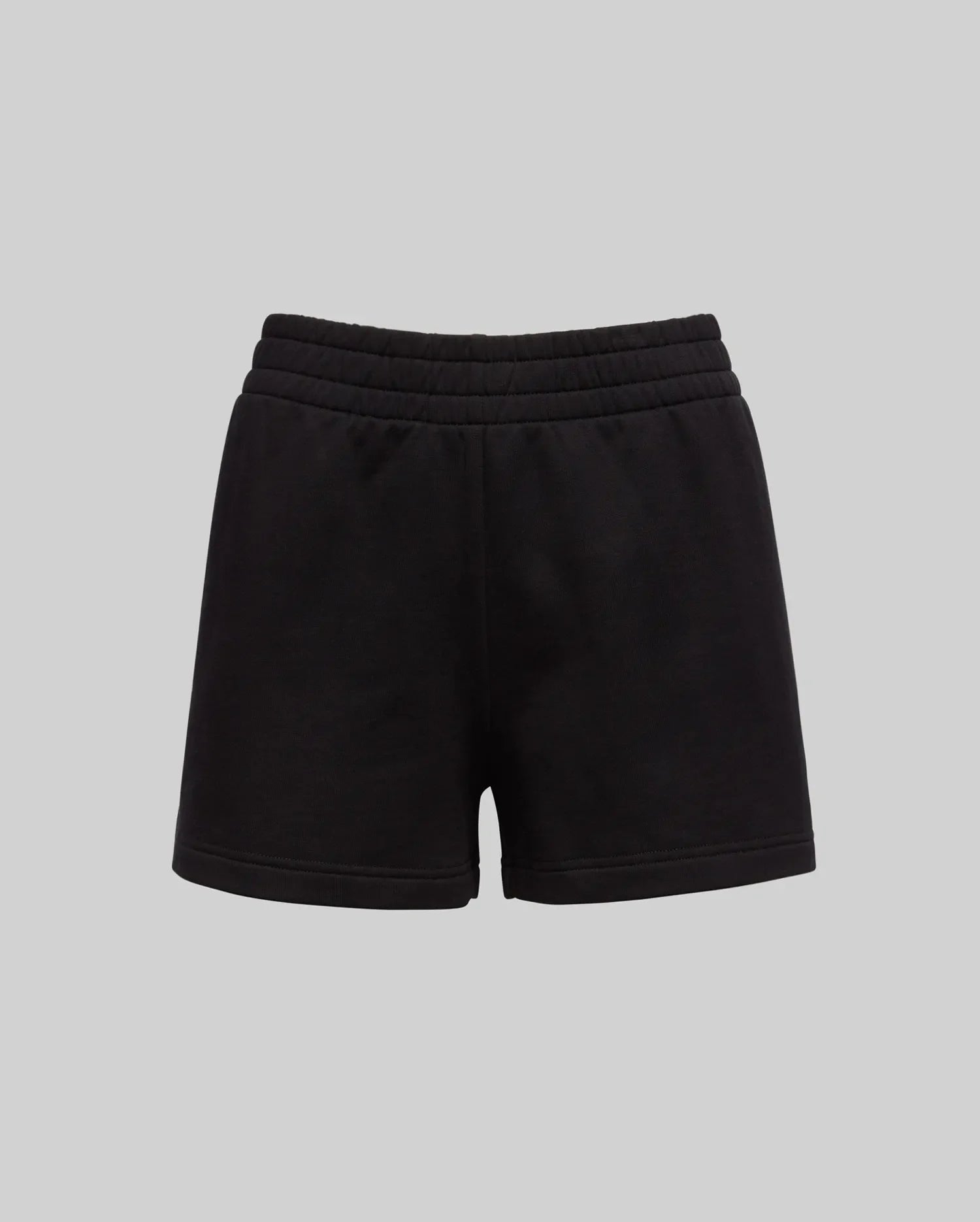 Womens Olivia Fleece Short by Psycho Bunny, a premium black relaxed fit fleece short featuring a comfortable elasticated waistband and soft texture, embodying bold streetwear style.