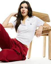 WOMENS PIQUE POLO view 3