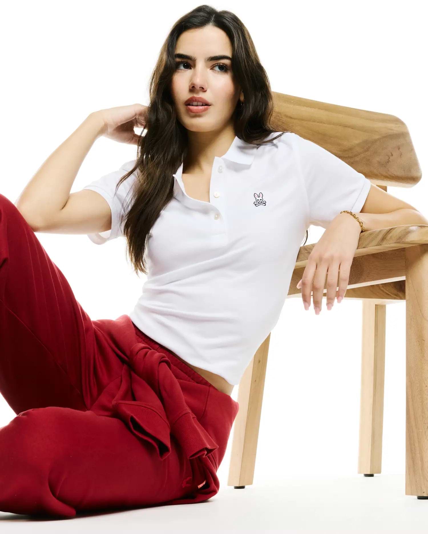 WOMENS PIQUE POLO view 3