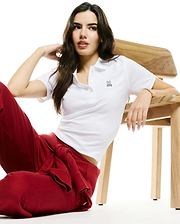 WOMENS PIQUE POLO view 3