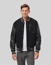 MENS BRAYDEN WOOL LEATHER VARSITY BOMBER - B6J876D200