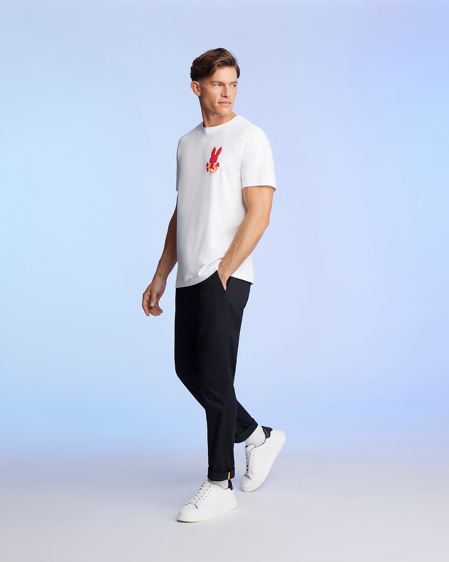 MENS WHITE HAWAII CITY TEE | PSYCHO BUNNY