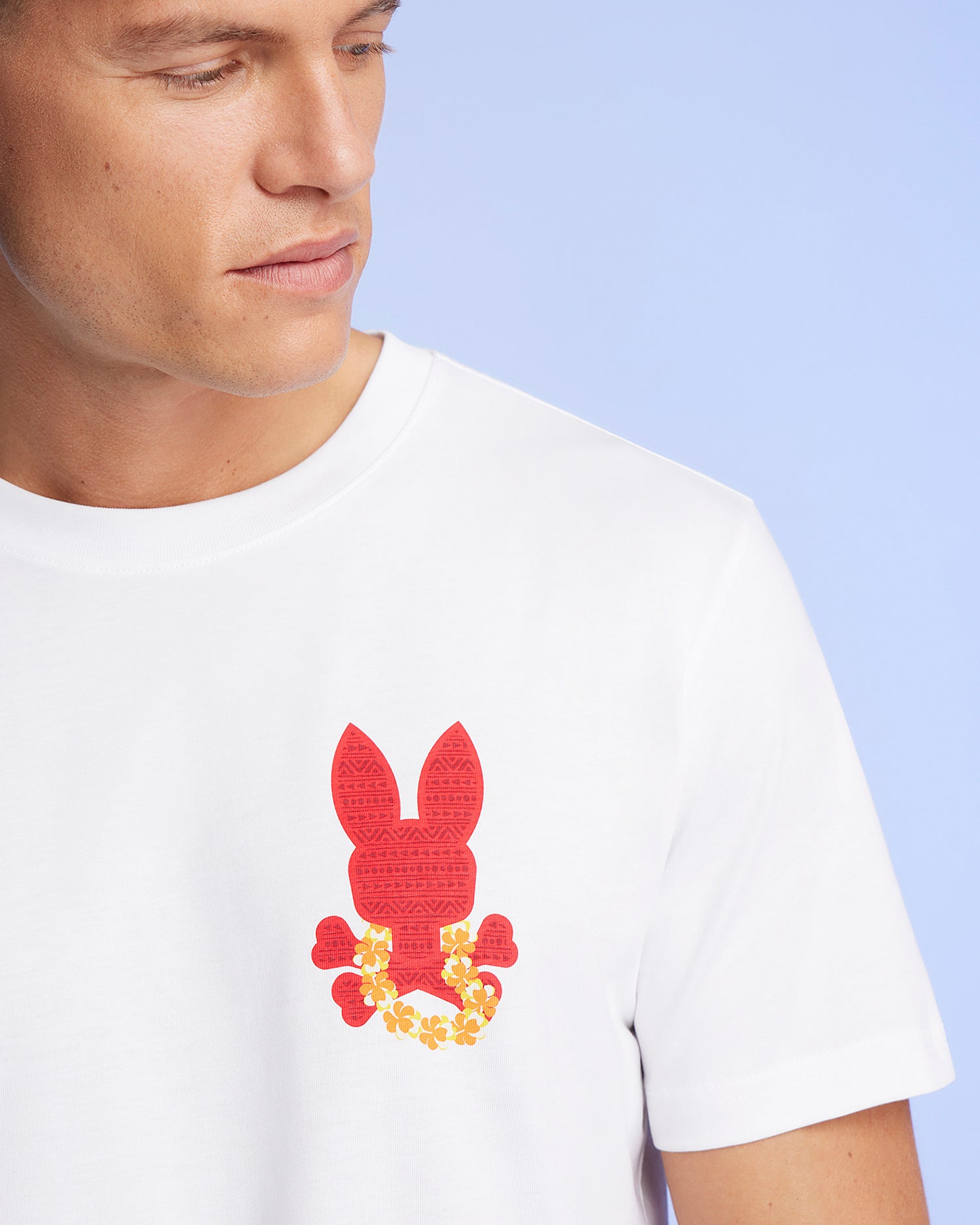 MENS WHITE HAWAII CITY TEE | PSYCHO BUNNY