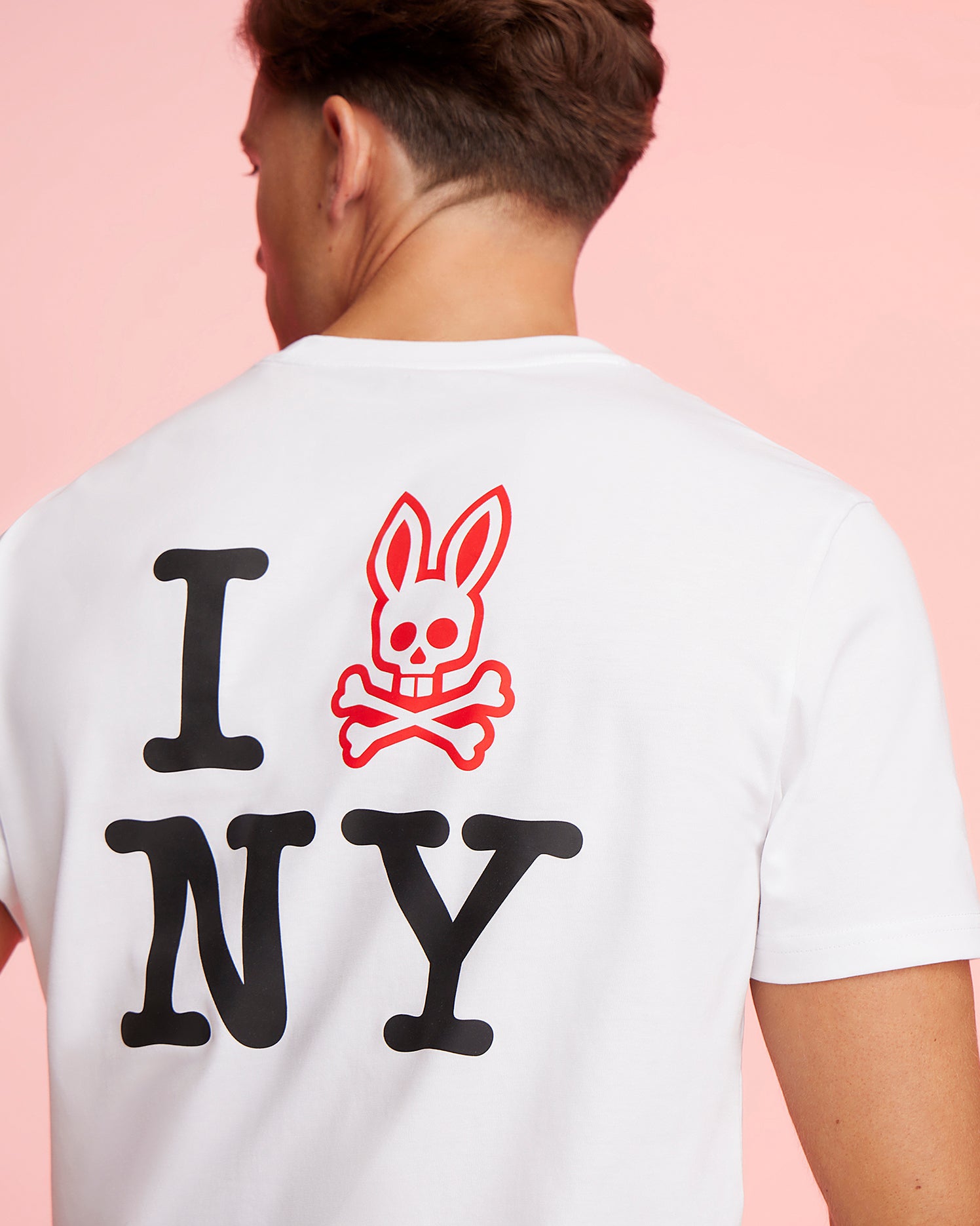 MENS NEW YORK WHITE BUNNY SHORT SLEEVE TEE | PSYCHO BUNNY