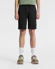 Teen | Kids' Black French terry sweatshorts with a soft feel, elastic waistband, and side pockets for comfort.