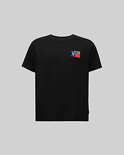 The Psycho Bunny KIDS TEXAS TEE (B0U553W1PC) is a black short-sleeve Pima cotton t-shirt with a small Bunny graphic and "TEXAS" in white beside a red rectangular shape on the left chest.