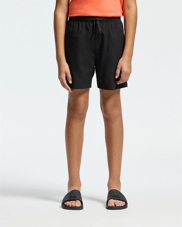 Kids | Black swim shorts with hydrochromic technology