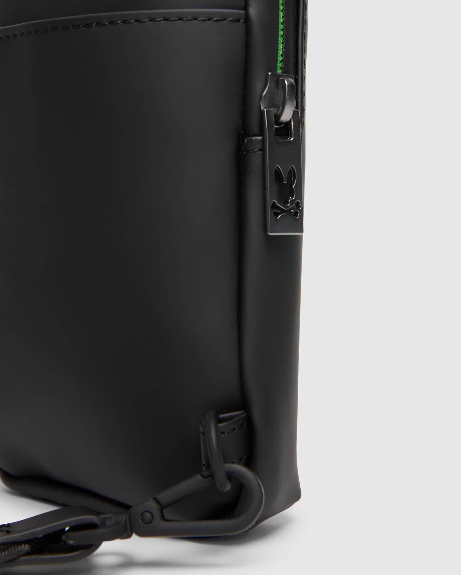 Men's Rubberized Crossbody in Black | Psycho Bunny