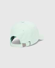 MENS CLASSIC BASEBALL CAP in mint green cotton twill, featuring an adjustable strap with a gunmetal buckle engraved with the iconic Psycho Bunny skull logo.