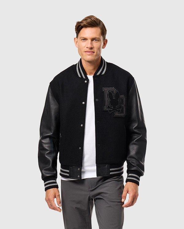 bomber jacket chamarra blanco y negro