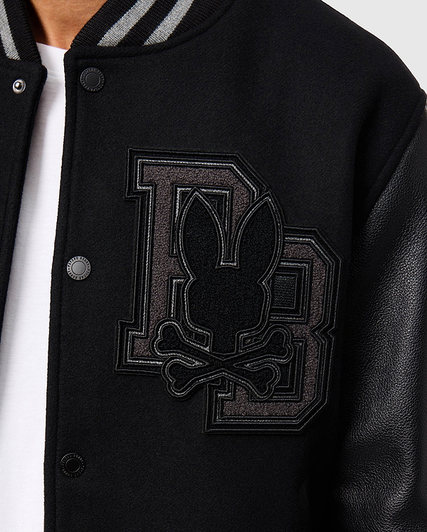 MENS BRAYDEN WOOL LEATHER VARSITY BOMBER view 2