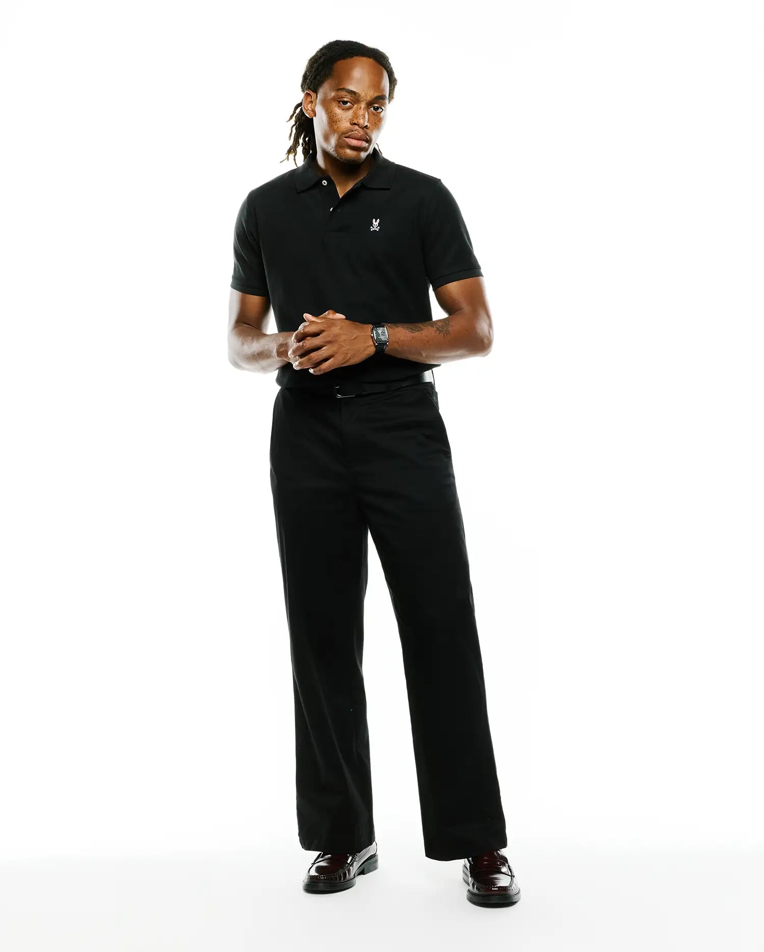 MENS BLACK CLASSIC POLO