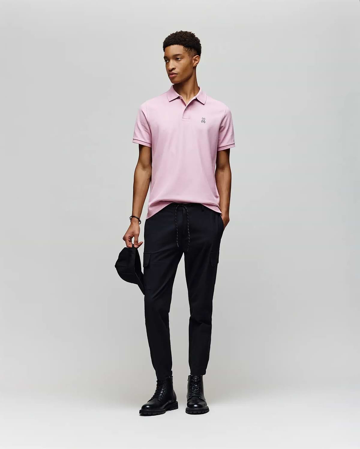Men's Classic Pique Polo Shirt in Pink