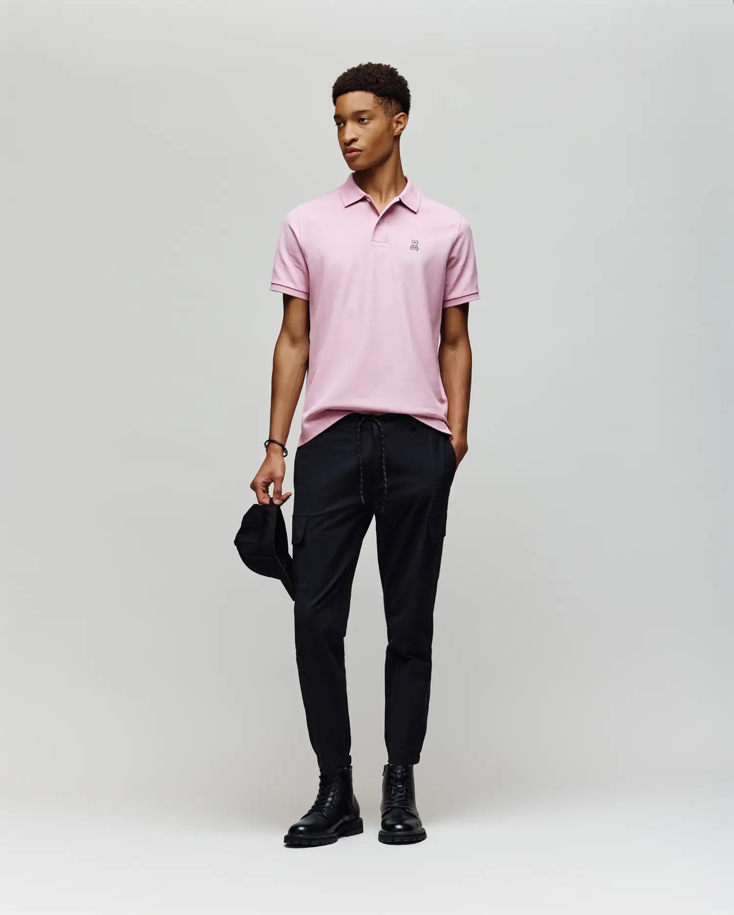 Men's Classic Pique Polo Shirt in Pink
